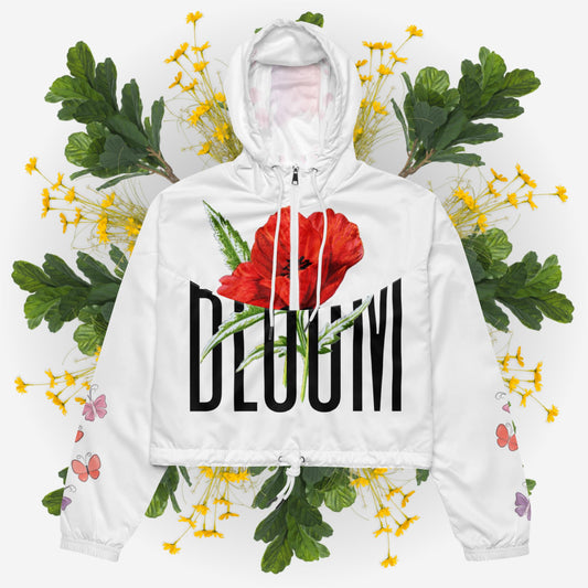 Floral Blossom Women’s cropped windbreaker