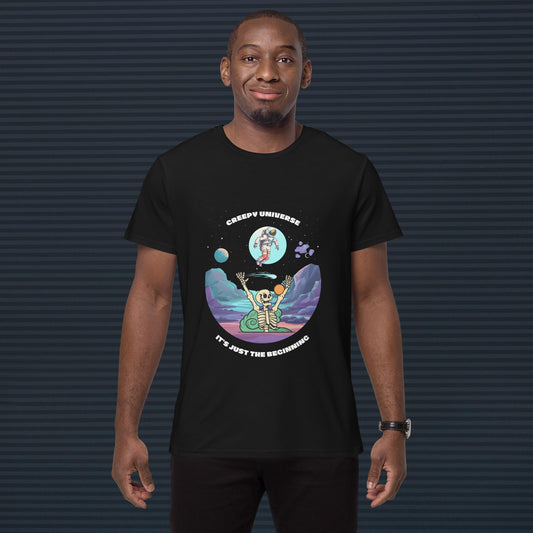 Men's premium cotton t-shirt :Galactic Backbone